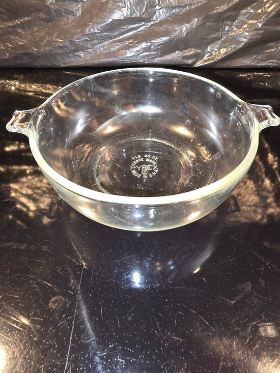 Pyrex Other - Pyrex Round Clear Glass Casserole Dish Handles Vintage 20 oz 1950-1970 No Lid